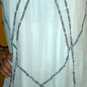 Size S maurices White Silver Sequin Sleeveless
